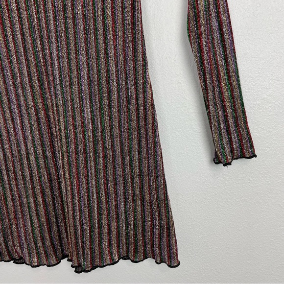 Kimchi Blue Melody Stripe Shimmer Mini Dress | Size Small - Picture 11 of 13